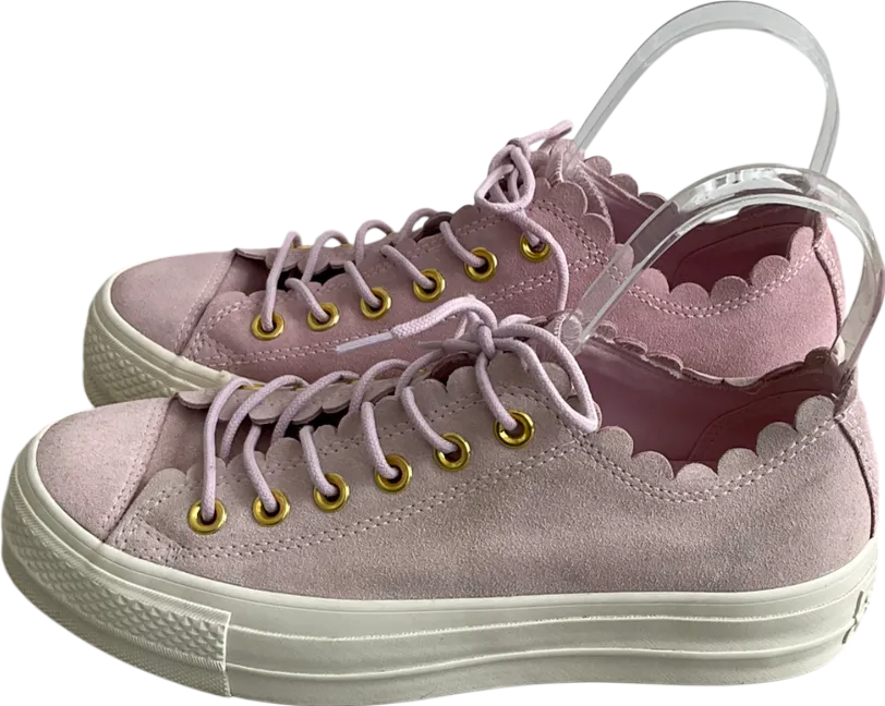 Converse Pink Scalloped Chuck Taylor Trainers UK 6 EU 39 👠