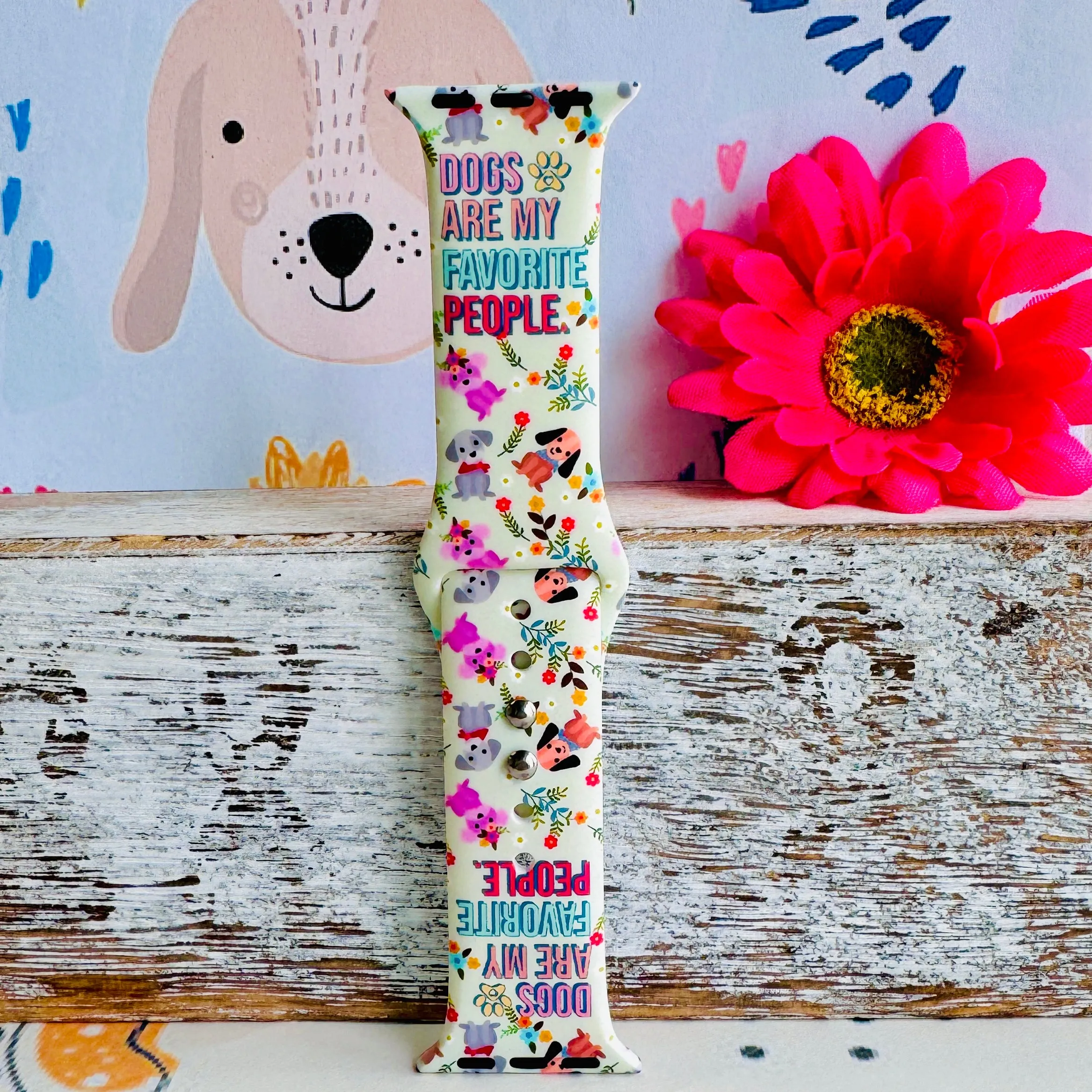 Dogs Are My Favorite People Print Silicone Band For Apple Watch