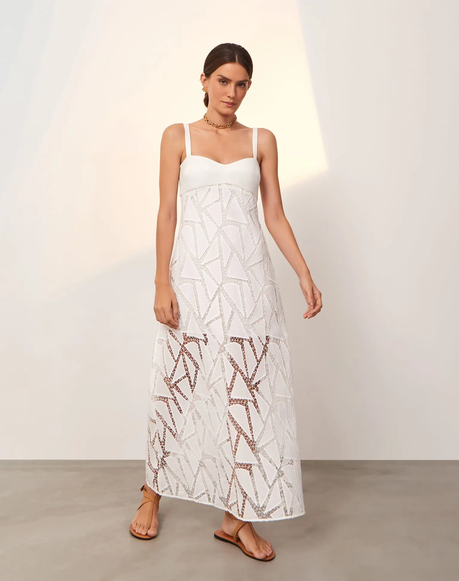 Eleni Long Dress (exchange only) - Off White