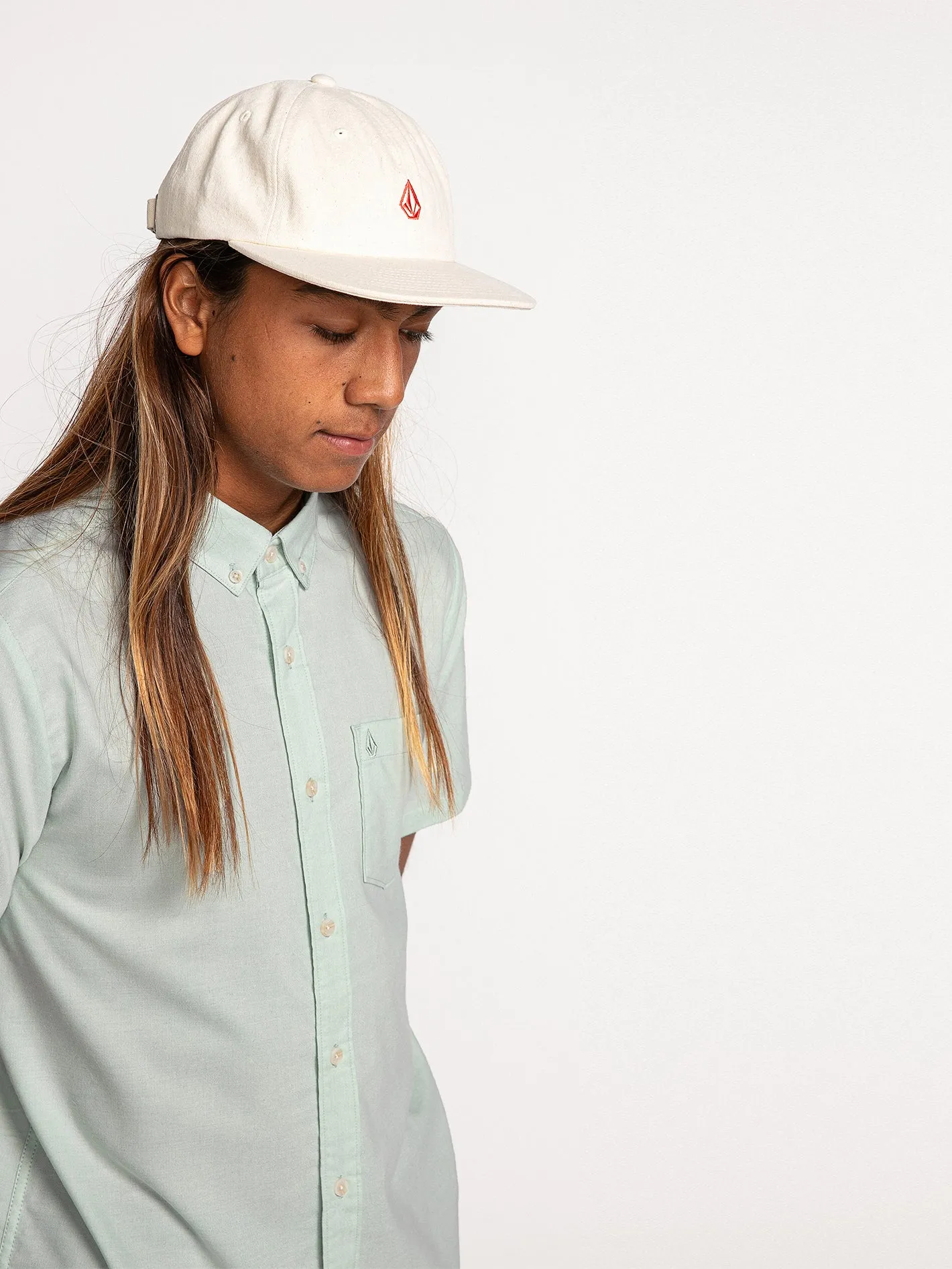 Everett Oxford Short Sleeve Shirt - Lichen Grey