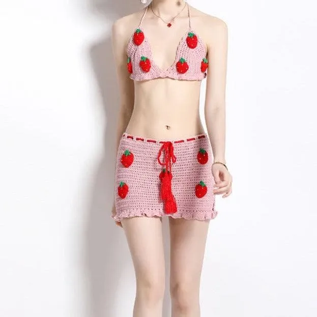 Kailene Two Piece Crochet Skirt Set