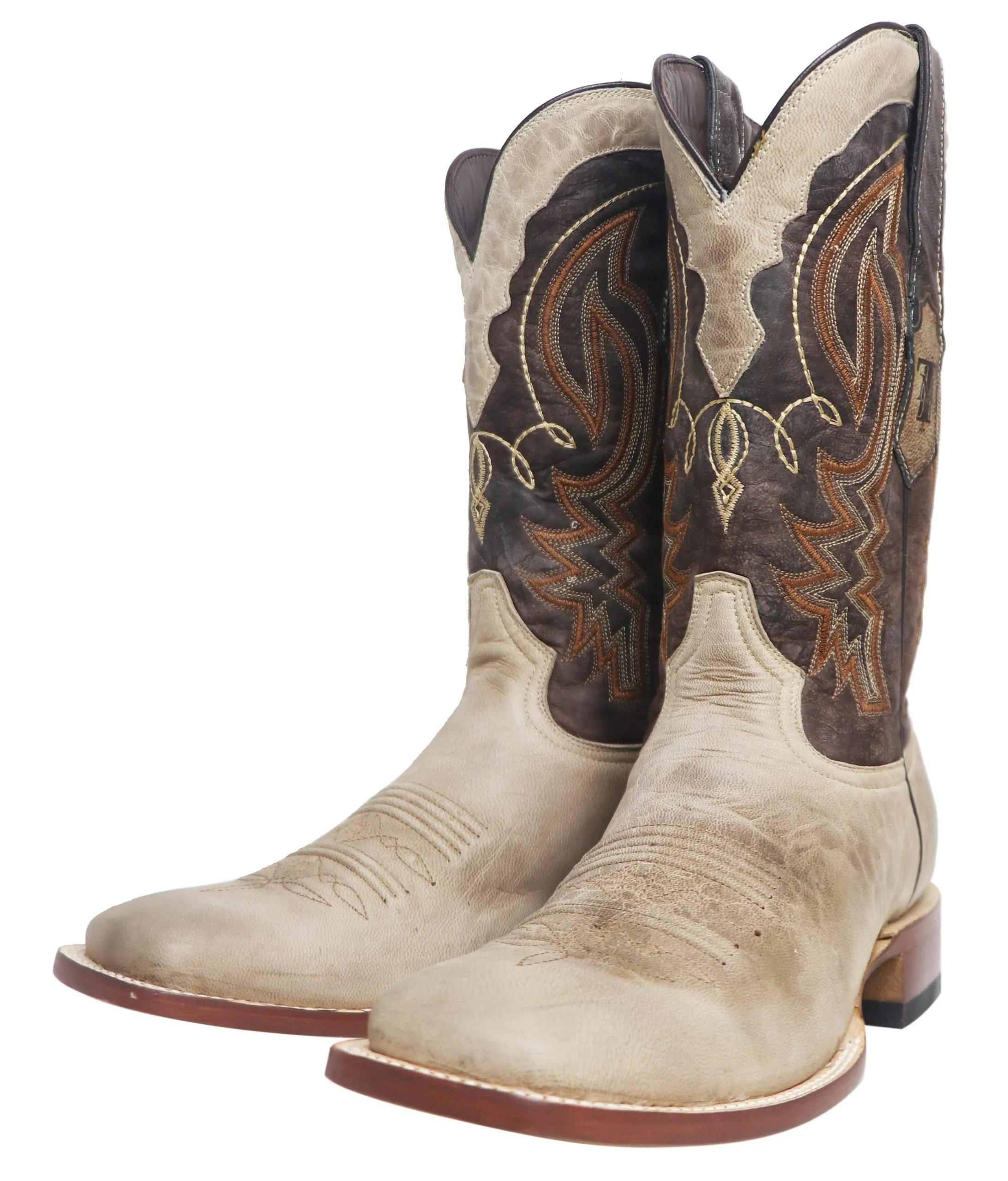 Leather Square Toe Boots