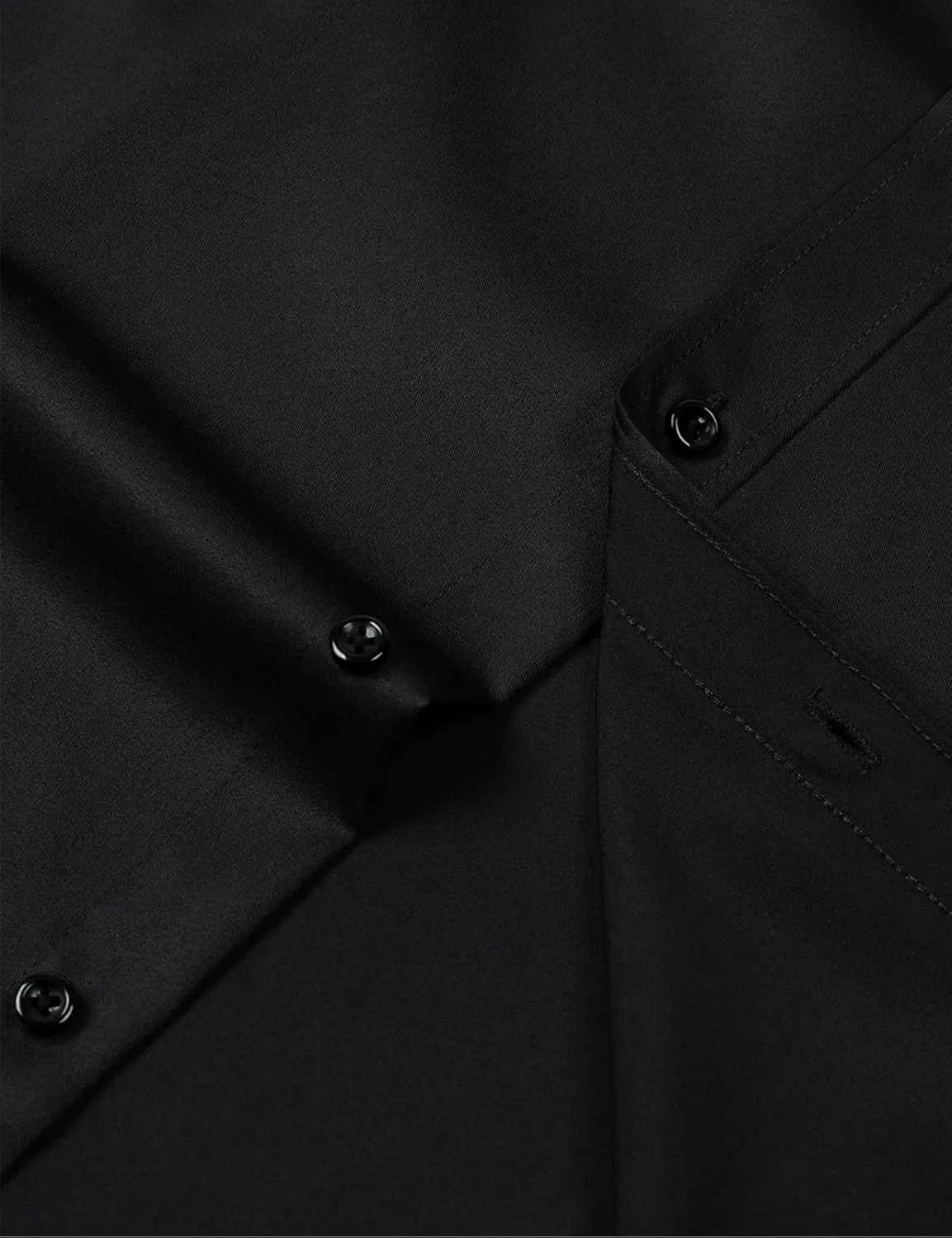 Men's Stretch Wrinkle Free Dress Shirts Formal Wedding Prom Long Sleeve Button Down Shirt