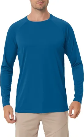 Men's Sun Protection Hoodie Rash Guard Shirts Long Sleeve UPF 50  Swim Fishing Shirt with Hood Lightweight UV SPF