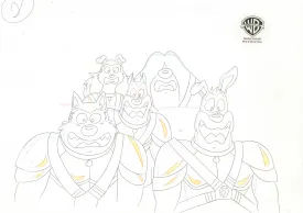 Road Rovers Original Production Drawing: Hunter, Exile, Blitz, Colleen, Shag